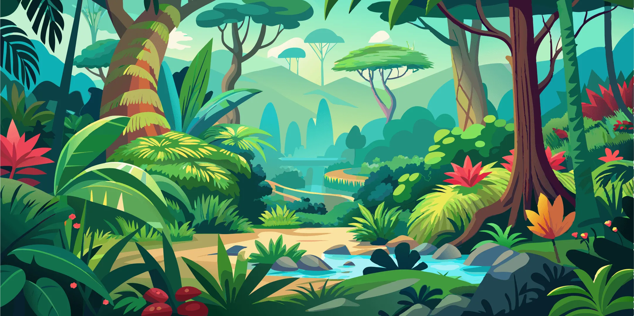 A woodland background